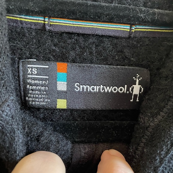 SMARTWOOL-Hudson Trail Full-Zip Fleece Sweater -Women's xs- black - Picture 7 of 7